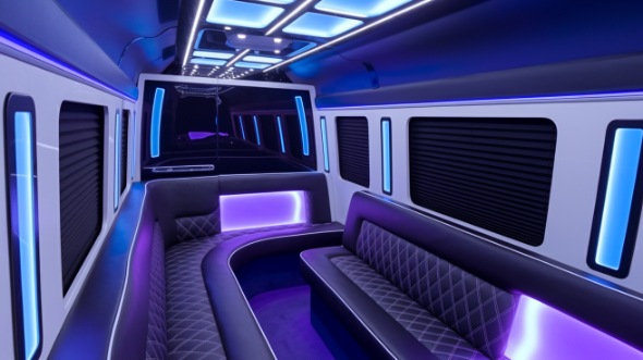 melbourne party bus rental interior